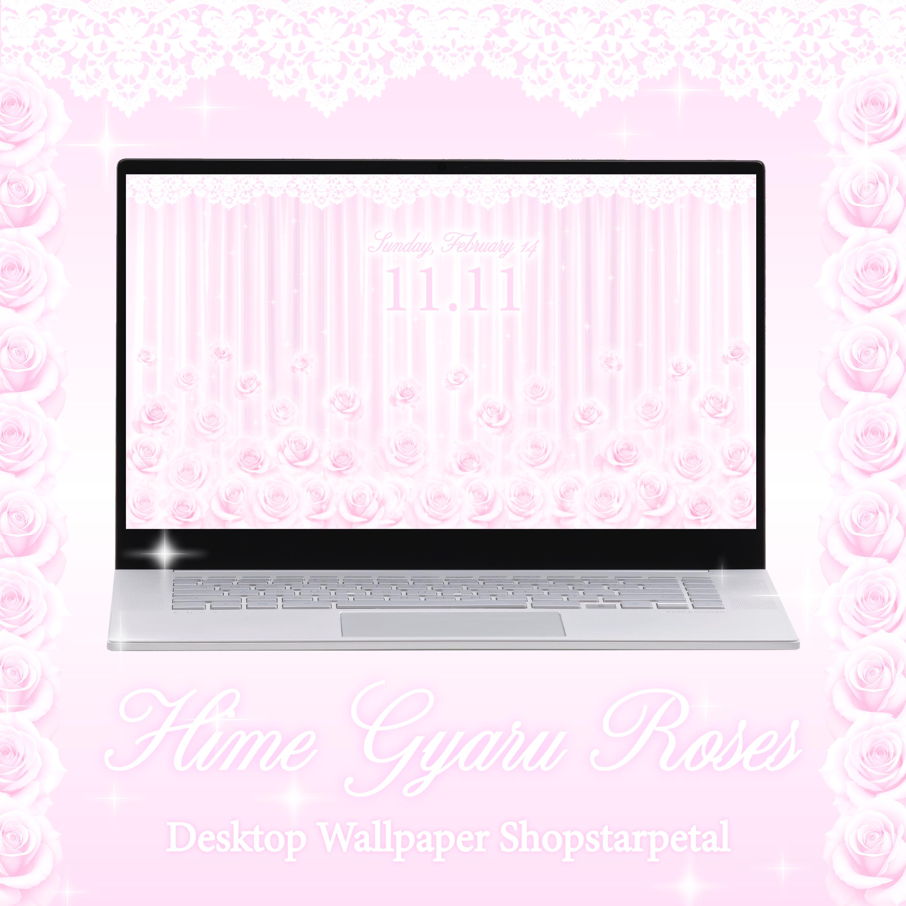 Hime Gyaru Rose Desktop Wallpaper: Princess Kawaii Anime Art (Digital  Download)