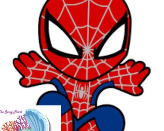 CROCHET graph with instructions PATTERN, lil spider guy, superhero, for afghan, pdf instant download, comics, gift ideas, diy project