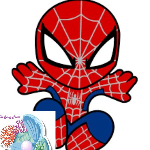 CROCHET graph with instructions PATTERN, lil spider guy, superhero, for afghan, pdf instant download, comics, gift ideas, diy project