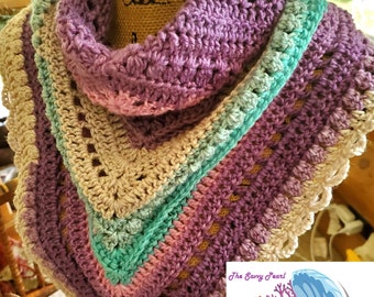 MOTIF de châle triangulaire pour crochet, téléchargement numérique PDF