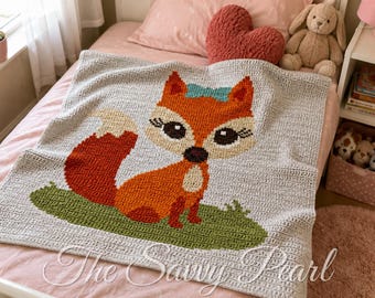 Fox graph PATTERN for crochet, PDF digital download