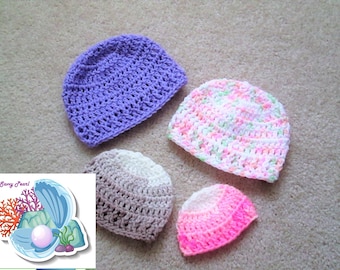 CROCHET PATTERN, The Rudy Baby Cap in 6 infant sizes, newborn, preemie, PDF download, baby hats, diy projects, hospital hats, caps, donate