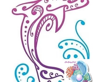Dolphin afghan PATTERN for crochet, graph with instructions, PDF digital download