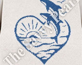 Dolphins PATTERN for crochet, PDF digital download