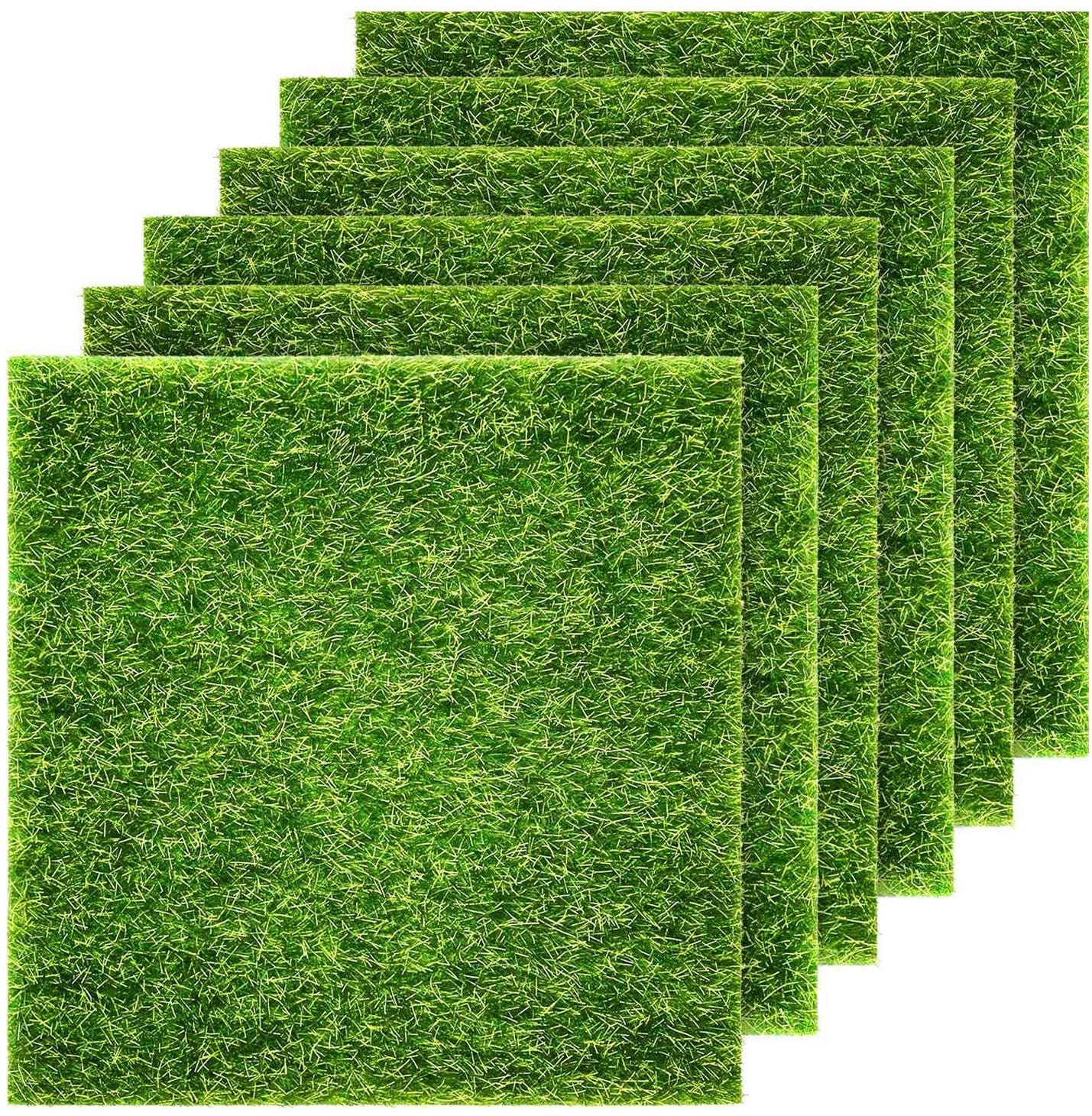 JETTINGBUY 4PCS Yellow 100*100cm Artificial Moss Fake Green Plants Moss  Grass Mat For Home Decor
