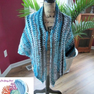 Crochet Triangle Shawl PATTERN, PDF instant download, prayer shawl
