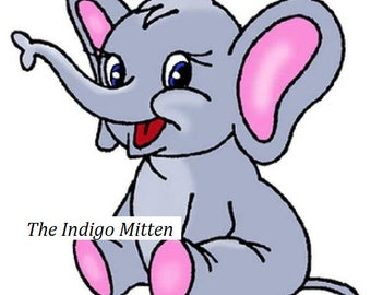 Baby elephant PATTERN for crochet  , PDF digital download