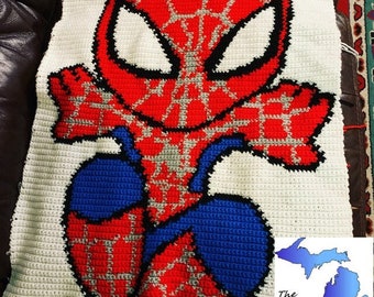 Super hero GRAPH PATTERN for crochet, PDF digital download
