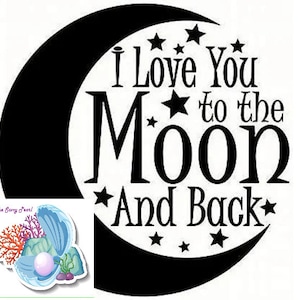 CROCHET graph with instructions PATTERN, Love you to the moon and back, for afghan, PDF download