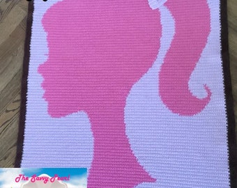 Crochet Girl Silhouette Afghan Pattern: Written Instructions & Graph (Digital Download)