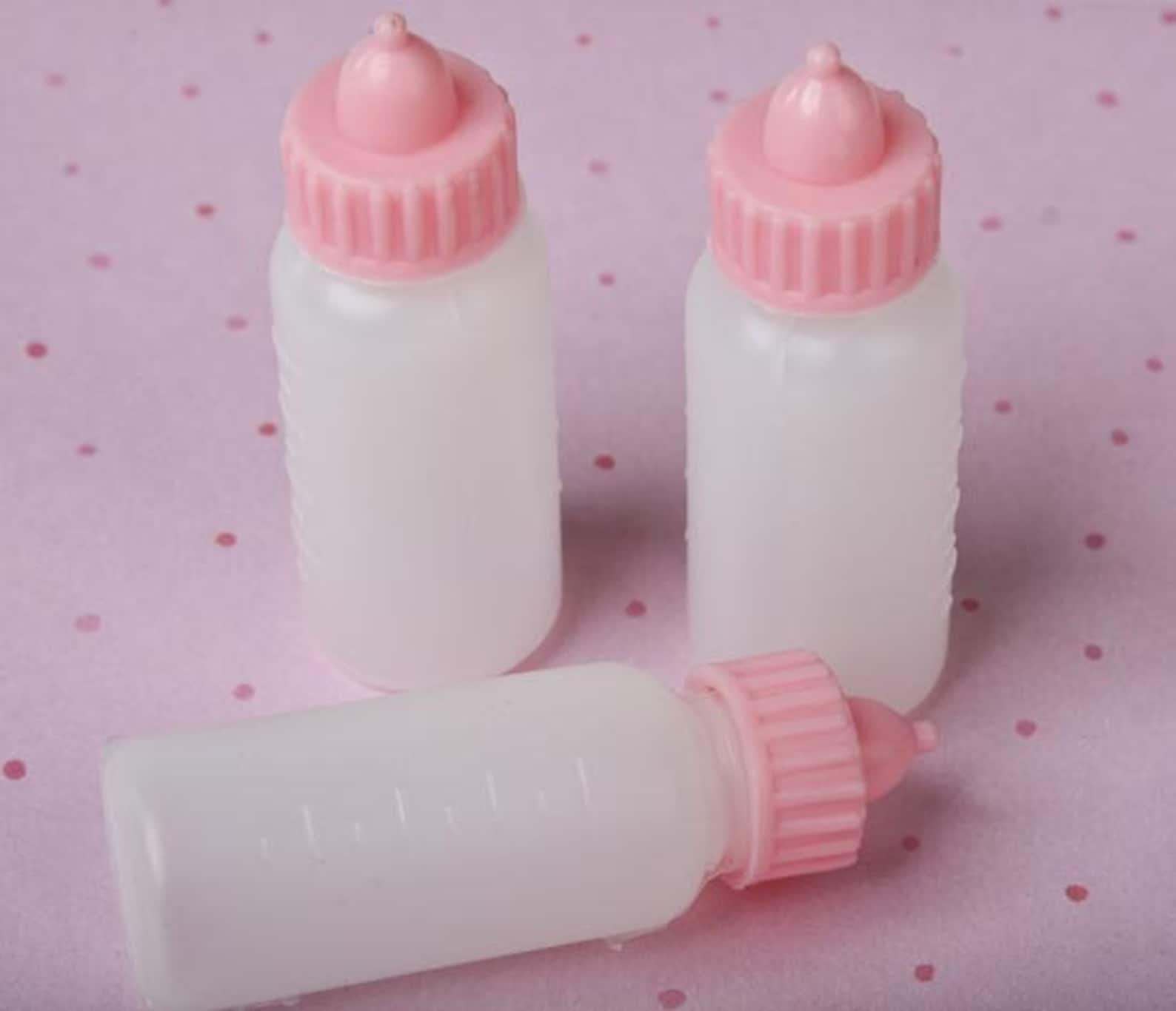 Small Pink Baby Doll Bottles Set of 3 6 or 12 Gender Etsy