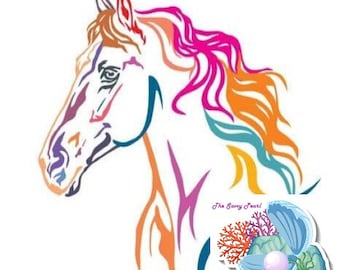 MODELLO cavallo per coperta all'uncinetto, PDF download digitale