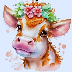 Cross-Stitch PATTERN for My Sweet Cow, digital download, PDF pattern