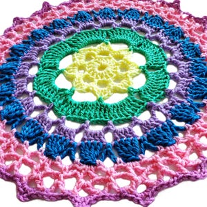 Mandala, doily, table centerpiece, hand crocheted