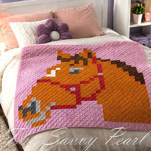 Horse PATTERN for crochet, C2C method, PDF digital download