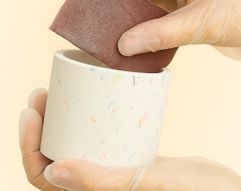 DIY Terrazzo Planter Kit Birthday Gift Eco Resin Pot Craft for Plant & Design Lovers