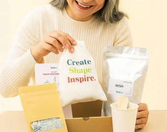 Creative Activity with Mom DIY Terrazzo Tray Kit for Two Complete Pre-Measured Craft Set