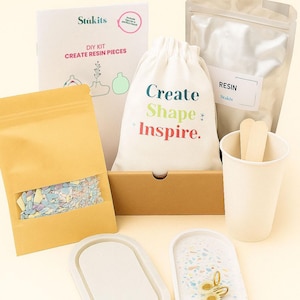 DIY Terrazzo Tablett Kit: Eco-Resin Handwerk, kreatives Geschenk