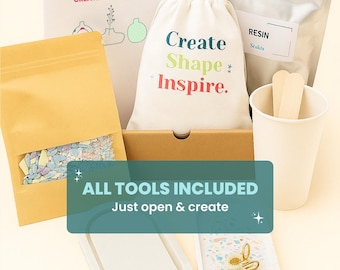 Kit de bandeja de terrazo para hacer tú mismo: Manualidad con resina para principiantes, regalo creativo