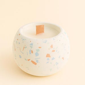 Make Your Own Candle Gift DIY Terrazzo Soy Wax Candle Kit for Handmade Present, Creative Craft Gift Idea