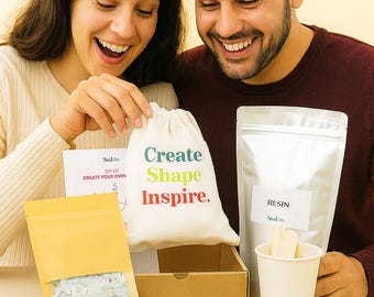 Kit for Couples DIY Terrazzo Tray Creative Date Night Gift, Easy Pre-Measured Craft Set