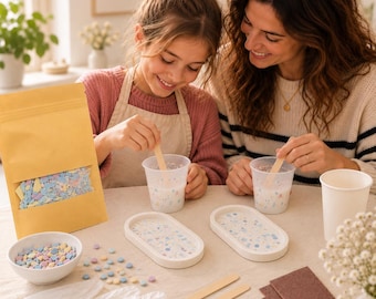 DIY Terrazzo Tray Kit: Eco-Resin Craft, All Materials Included