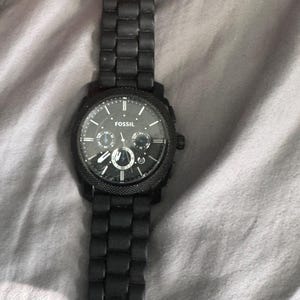 black fossil watch