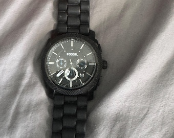 Fossil Big Tic Flame Dial Digital Animated Vintage Wrist