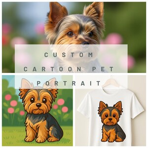 Custom Cartoon Pet Portrait | Personalized Digital Pet Art | Dog or Cat Drawing | Pet Memorial Gift | Printable Pet Illustration