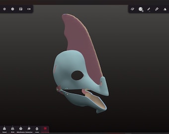 Tapejara-fursuitbasis met bewegende kaak 3D-model
