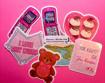 Boys of Tommen Sticker Set: 7 Stickers of Shannon Lynch, Johnny Kavanagh, Gibsie, Claire Biggs, Hughie Biggs, Joey Lynch, Aoife Molloy