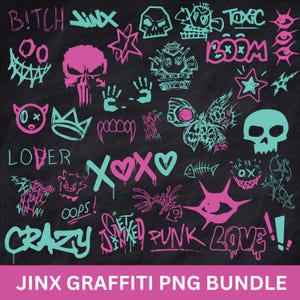 Urban Graffiti Design Bundle png files Streetwear Typography T-Shirt Design Vectors street Style Art Graphics Life Quotes,Jinx Graffiti png