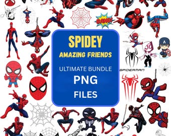 Paquete PNG de Spiderman: imágenes prediseñadas de superhéroes, archivos de corte de Cricut