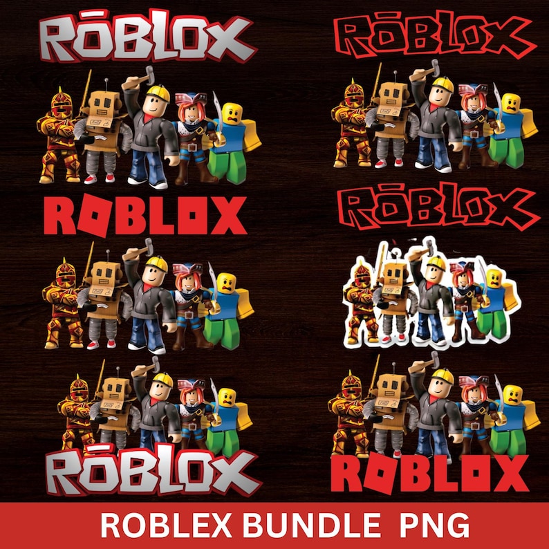 Roblox Game Character Clipart PNG Bundle (digital Download) - Etsy