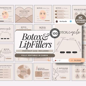 Botox Template Lip Filler Flyer Nurse Injector  Filler Aftercare Spa Instagram Dermal Filler Template Aesthetic Content Medspa Social Media