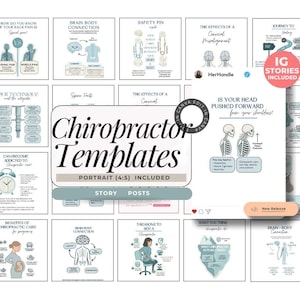 Chiropractor Instagram Post Chiropractic Template Chiropractic Poster Chiropractic Business Flyer Canva svg Chiro Social Media Marketing ads