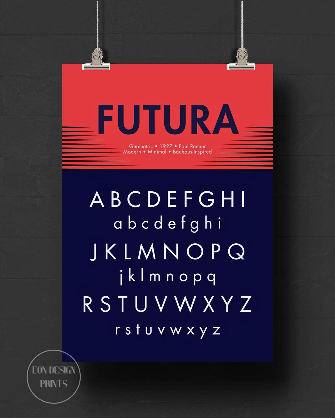 Bauhaus Futura Alphabet Poster: Modernist Red \u0026 Blue Font Art - Etsy New  Zealand, image size:1080x1350
