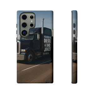 For Samsung Truck Driver Phone Case, Diesel & Dad Jokes, Tough Cases for Truckers, Funny Gift for Father&#39;s Day, Durable Protective Cover
