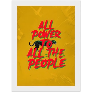 Black Panther Party Poster: Retro Black Empowerment Art Print