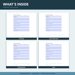 Plantilla de notas SOAP para terapeutas LPC (PDF rellenable) / Notas de progreso de la terapia, formulario de documentación clínica para la práctica privada imagen 6