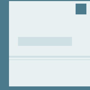 Puede incluir: Arte digital abstracto con un diseño azul claro y blanco con un borde turquesa. La composición incluye una forma rectangular y un pequeño cuadrado en la esquina superior derecha. Líneas horizontales añaden detalles.