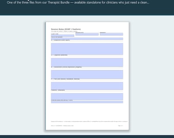 LPC Therapist SOAP Note Template Fillable PDF | Counseling Progress Notes, Private Practice Clinical Documentation Form