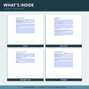 Therapy Progress Notes Bundle | Fillable SOAP Notes, Client Intake Form, Treatment Plan for LPC LCSW Private Practice image 9
