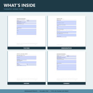 Invulbare pdf-invulformulier therapeut | LPC LCSW Intakesjabloon privépraktijk | Afdrukbaar adviespapier afbeelding 3