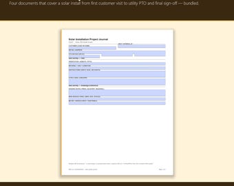 Construction Project Manager Forms Bundle Printable PDF | Site Inspection Checklist + Permit Tracker + Field Journal + Sign Off Sheet