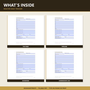 Realtor Daily Planner Printable PDF | Real Estate Agent Lead Tracker, Showing Schedule & Commission Log for Realtors image 6