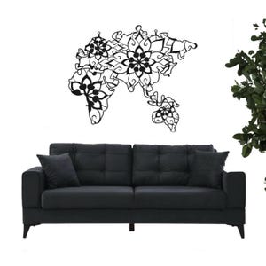 Großes Metallschild mit Aufschrift ""World Map"" - 15"bis 42""