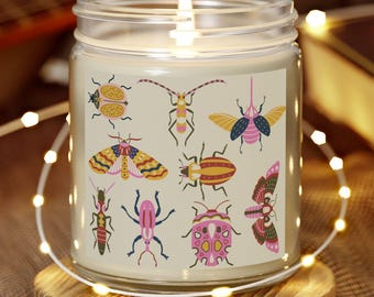 Bug Lovers Candle | Coconut Apricot Wax | Unique Home Decor, Gifts, Relaxation, Aromatherapy, Eco-Friendly