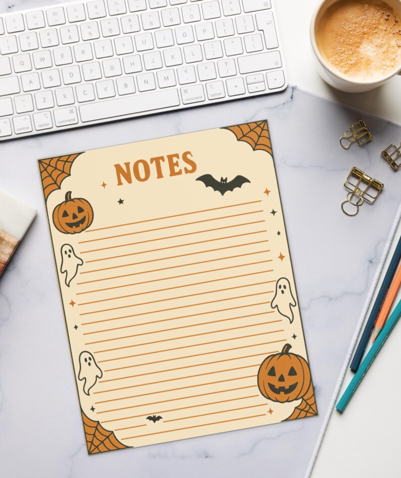 Vintage Halloween Notepad: Ghosts, Pumpkins & Spooky Decor - Etsy