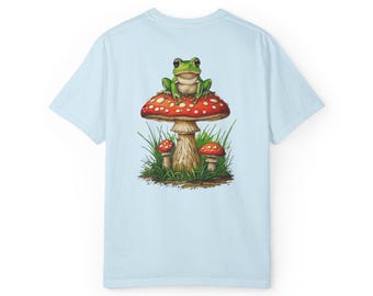 Frog & Mushroom T-Shirt: Unisex Nature Lover Apparel